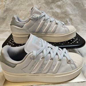 Adidas Women's Superstar Platform Sneakers - White and Light Gray